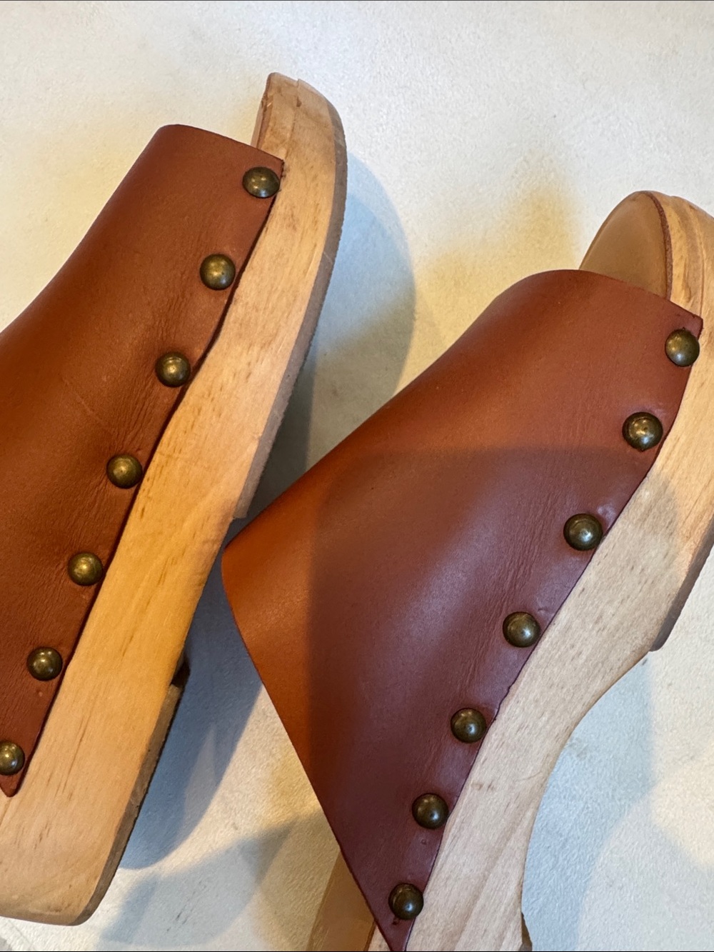 beek Brown Monarch Leather Slide Clogs - Picture 6 of 6